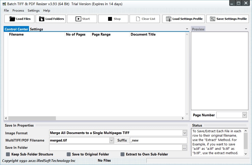 Batch TIFF PDF Resizer软件截图